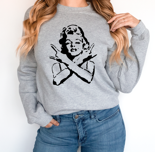 Marilyn Rock On - Crewneck Sweatshirt